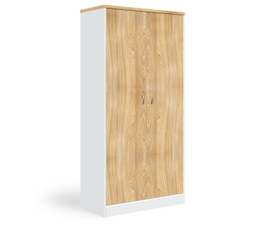 Taskfurn Full Door Storage Cupboard - Wild Oak/White