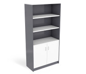 Taskfurn Half Door Cupboard - White/Ironstone