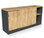 Taskfurn Sliding Door Credenza - Wild Oak/Ironstone