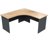 Taskfurn Radius Office Workstation - Wild Oak/Ironstone