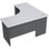 Taskfurn Radius Office Workstation - White/Ironstone