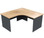Taskfurn Radius Office Workstation 750mm Deep - Wild Oak/Ironstone