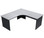 Taskfurn Radius Office Workstation 750mm Deep - White/Ironstone