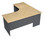 Taskfurn Radius Office Workstation 750mm Deep - Beech/Ironstone