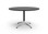 Typhoon 4 Star Round Table - 1200 Dia Black Top - Black P/C + Polished Aluminum Base 