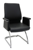 Pelle Medium Back Executive Chair With Cantilever Frame