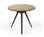 Kenek Black Table Frame - Natural Oak Top