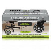 Slipstick Office Chair Rollerblade Wheels, Black/Black – CB690
