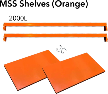 2000L Orange Shelf Pack - Suits MSS Blue Frames Only