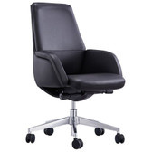 Captain Executive Leather Medium Back Chair