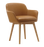 Taskfurn Melhor Wood Chair - Tan PU