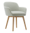 Taskfurn Melhor Wood Chair - Smoke Fabric