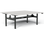 Taskfurn Round Leg Electric Height Desk Back to Back  1800x750 - White/Black