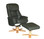  Picasso Relax High Back Leather Chair With Ottoman - Black Leather