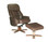 Picasso Relax High Back Leather Chair With Ottoman - Chocolate Leather