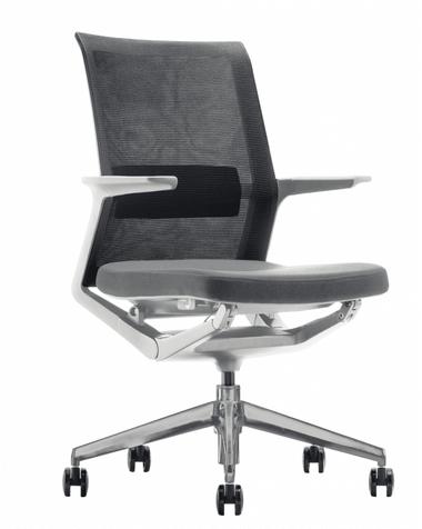 Mila Chair - Side Angle - Grey - Polished