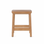 Lucas Low Stool Front View - Natural Oak