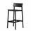 Lucas High Bar Stool with Back 750H - Black