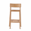 Lucas High Bar Stool with Back 650H - Natural Oak