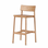 Lucas High Bar Stool with Back 750H - Natural Oak