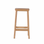 Lucas Stool Backless 750H Front View - Natural Oak