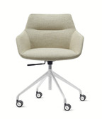 Dahlia 4 Star Chair - Sand - White Frame