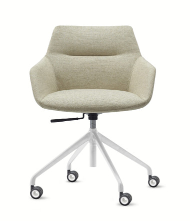 Dahlia 4 Star Chair - Sand - White Frame