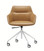 Dahlia 4 Star Chair - Tan PU - White Frame