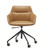Dahlia 4 Star Chair - Tan PU - Black Frame - Front View