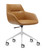 Dahlia 5 Star Chair - Tan PU - White Base
