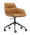 Dahlia 5 Star Chair - Tan PU - Side View - Black Base