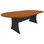 Ship Shape Boardroom Table D-End  - Red Cherry/Ironstone