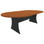 Ship Shape Boardroom Table D-End - Red Cherry/Ironstone