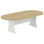 Ship Shape Boardroom Table D-End - Oak/White