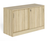 Taskfurn Sliding Door Credenza 1200L - Natural Oak