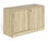 Taskfurn Sliding Door Credenza 1200L - Natural Oak