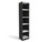 Taskfurn 1800mm High Slim Bookcase - White/Ironstone