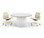 Taskfurn Cori Drum 900 Dia Meeting Table - Natural Oak Top with Bravi Sand Chairs