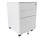 Taskfurn Steel 3 Drawer Mobile Pedestal - White - Side Angle