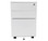 Taskfurn Steel 3 Drawer Mobile Pedestal - White