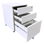 Taskfurn Steel Slimline 3 Drawer Mobile Pedestal - White - Open