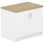 Ship Shape Desk Height Credenza - Oak/White