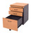Rapid Worker Mobile Pedestal Two Personal Drawers & One Filing Drawer - Beech/Ironstone