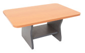 Rapid Worker Coffee Table - Beech Top & Ironstone Base
