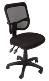 EM300 Medium Back Mesh Chair - Fabric Seat