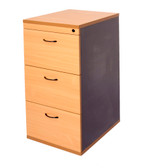Rapid Worker Filing Cabinet 3 Drawers - Beech/Ironstone