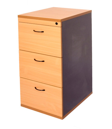 Rapid Worker Filing Cabinet 3 Drawers - Beech/Ironstone
