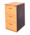 Rapid Worker Filing Cabinet 3 Drawers - Beech/Ironstone