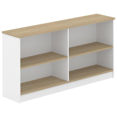 Ship Shape Horizontal Bookcase - Oak/White