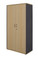 Rapid Worker Lockable Cupboard - Natural Oak/Ironstone